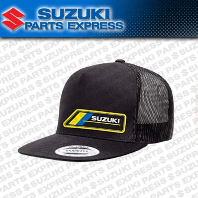 NOVO CHAPÉU CAMINHONEIRO TEAM SUZUKI MX Moto Motocross preto Snap-Back 990A0-17161 - Imagem 1 de 4