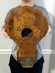 German Wood Beer Drinking Chair Back Part Salvage Repurpose Wall Plaque #2 - Picture 1 of 17