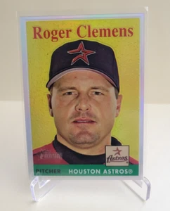 2007 TOPPS HERITAGE ROGER CLEMENS CHROM REFRAKTOR #56 Ser #154/558 ASTROS - Bild 1 von 2