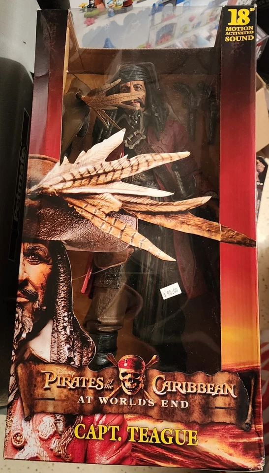 NECA Pirates of Caribbean at World's End Captain Teague 18" Figure Sound Dam0