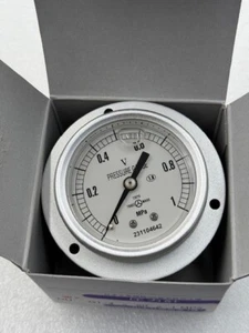 Yamamoto Keiki DU G1/4 x 60 x 1MPa Back Connection Oil Filled Pressure Gauge New - Picture 1 of 13