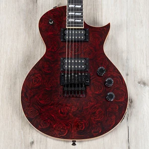 ESP USA Eclipse FR Guitar, Floyd Rose Tremolo, Seymour Duncans, Red Rose Marble - Picture 1 of 12