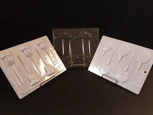 Lot Of 3 Chocolate Pop Molds Happy Birthday, VW Bug, Telephones - Picture 1 of 10