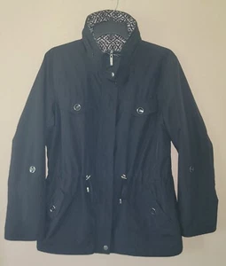 JM Collection Women's zippered lightweight jacket Black Size M - Picture 1 of 13