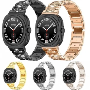Luxury Crystals Diamond Metal Wristband Strap For Samsung Galaxy Watch 8/Ultra 2 - Picture 1 of 12