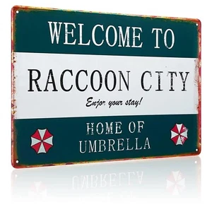 Tin Sign Welcome To Raccoon City - Picture 1 of 3