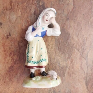Estatuilla de porcelana fina Kalk dama dolorosa Alemania flechas cruzadas azules 4,5 pulgadas - Imagen 1 de 13