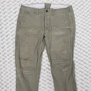 Polo Ralph Lauren Pantaloni da campo utility spina di pesce riparazioni patchwork verde 32x32 - Foto 1 di 18