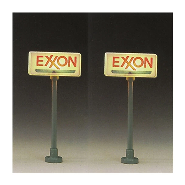 MODEL POWER NO. 705 Coppia insegne stazione di servizio illuminate EXXON HO 1:87 - Immagine 1 di 1
