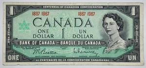 1967 Canada 1 Dollar Banknote - Centennial of Confederation - P# 84 - Picture 1 of 9