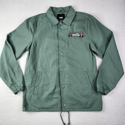 VANS Torrey Skate Jacket Green Windbreaker Mens Size Small Snap Button NWT - Image 1 of 4