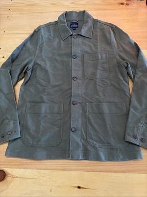 J.CREW Button Chore Jacket Coat Shirt Medium Olive Drab Green - Image 1 of 4