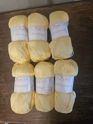 King Cole Cotton Smooth 6x 100g Sun - Image 1 of 3