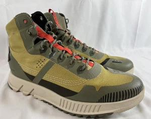 Sorel Men's Mac Hill Lite Rush Waterproof Sneaker Boot Green/Tan Size 10M~EUC - Picture 1 of 16