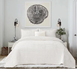 3 Pieces Luxurious Velvet King Quilts Set 98X106 Bedspread Coverlet Quilted Bedd - Picture 1 of 6