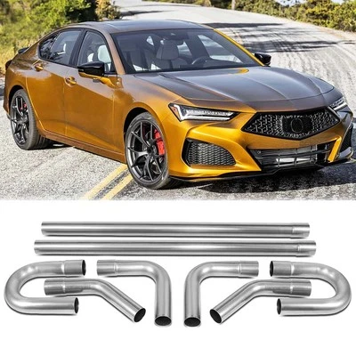 适用于讴歌 TLX 2015 - 2024 2.5 英寸直弯 DIY 定制曼德尔排气管 8 件 — 第 1/4 张图片