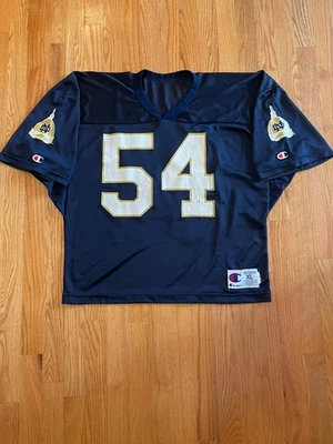 Camiseta recortada vintage de fútbol americano de práctica Notre Dame Fighting Irish Champion #54 Foto 1 de 4