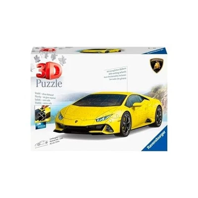 Puzzle 3D Ravensburger Lamborghini Huracan EVO giallo 108 pezzi dimensioni... - Immagine 1 di 3