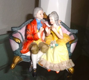 Royal Crown Victoria Couple Sitting On Couch - Picture 1 of 5