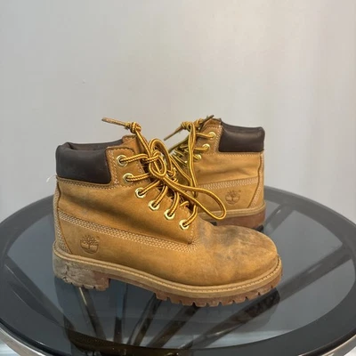 Timberland 12709 Juvenil 6 Pulgadas Premium Botas Impermeables Trigo Nubuck Talla 1 Foto 1 de 4