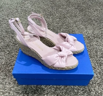 Stuart Weitzman NEW playa espadrille knot wedge in ballet size 10 - Image 1 of 4