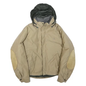NAUTICA Mens Beige Jacket L Polyester Blend Classic Zip Hooded Plain Casual - Picture 1 of 6