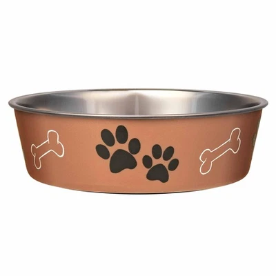 Bella Bowls Medium Copper Stainless Steel Dog Food Water Bowl No Spill Design - Image 1 of 4