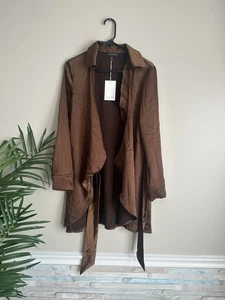 Emory Park Blazer Jacke Damen Small S Braun Gürtel Herbst  - Bild 1 von 4