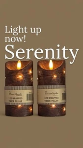 Rustic Candles- Candles-Farmhouse- LED Pillar Candles - Picture 1 of 2