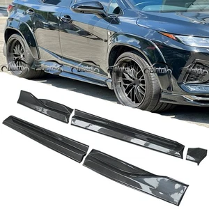 For Lexus RX F Sport 2019-2021 Carbon Fiber Side Skirts Extension Lips AG Style - Picture 1 of 16
