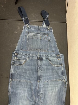 Mono con tirantes Duluth Trading Co para hombre 38x34 azul salón de baile doble flexibilidad jeans Foto 1 de 4