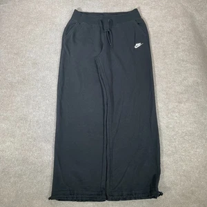 Nike Club Fleece Sweatpants Womens Size Large Black Baggy Adjustable Ankle Gym - Picture 1 of 11