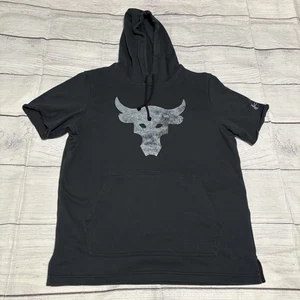 Under Armour Project Rock Herren Größe M Frottee Kurzarm Hoodie Shirt - Bild 1 von 7