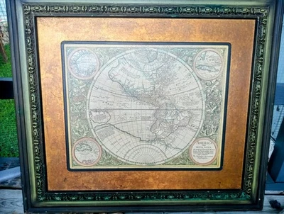 AMÉRICA INDIA NOVA MAPA DEL HEMISFERIO OCCIDENTAL GERARDI MERCA Foto 1 de 4