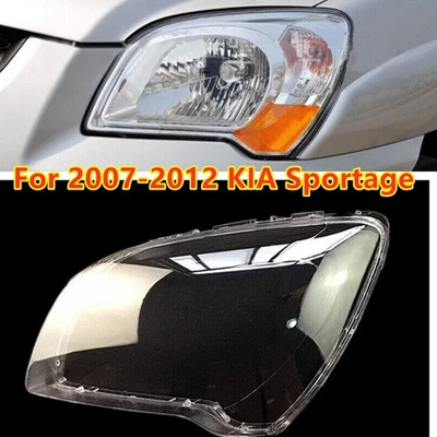 Cubierta transparente de la lámpara del faro del lado izquierdo del coche KIA Sportage 2007-2012 + sello Foto 1 de 2