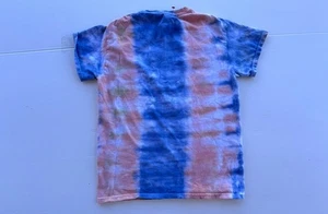 Gildan Tie Dye T-Shirt Gr. Small blau pfirsich grün Unisex weiche Baumwolle Freizeit - Bild 1 von 10