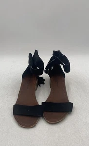 Rock & Candy Womens Nancie Black Suede Ankle Strap Sandals Size 6.5 - Picture 1 of 8