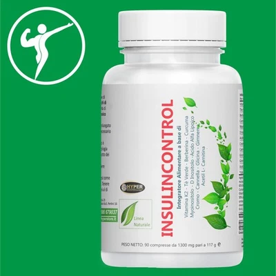Integratore Glicemia Alta INSULINCONTROL Ipoglicemizzante Berberina 90 Compresse - Immagine 1 di 4