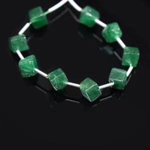 Genuine A++ Green Aventurine Smooth Box Gemstone 4" Craft Making Loose Beads - Picture 1 of 9