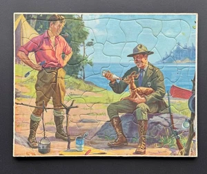 Vintage Walzer Jigsaw Puzzle 11x14 Ranger Feeding Fawn Wildlife Scene No.100 - Picture 1 of 3