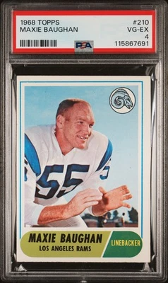 1968 TOPPS #210 MAXIE BAUGHAN PSA 4 - Image 1 of 2