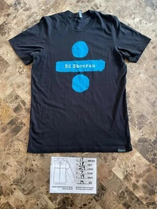 Ed Sheeran Divide Tour Concert Black T-Shirt Men's Size Medium Excellent cond - Picture 1 of 7