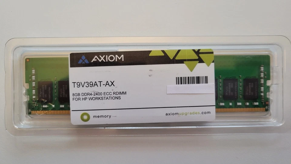 16 GB (2 x 8 GB) 288 pines DDR4 ECC RDIMM RAM memoria para HP (Axiom T9V39AT-AX) Foto 1 de 2
