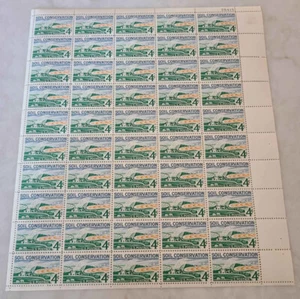US Stamps Scott 1108 - 1959 Soil Conservation - 4c - Sheet of 50 - PB - MNH - Picture 1 of 2