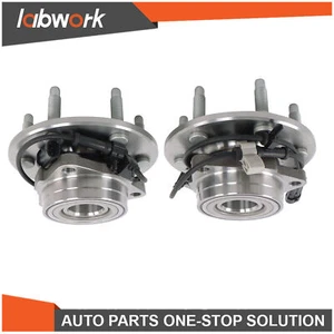 Labwork Pair Front Wheel Hub & Bearing 2002-2006 for Cadillac Escalade AWD 6Lug - Foto 1 di 12
