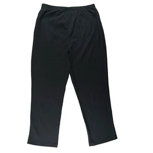 NWT Lands End Pants Womens M 10/12 Gray Sport Knit Straight Leg Yoga Lounge Wear - Picture 1 of 14