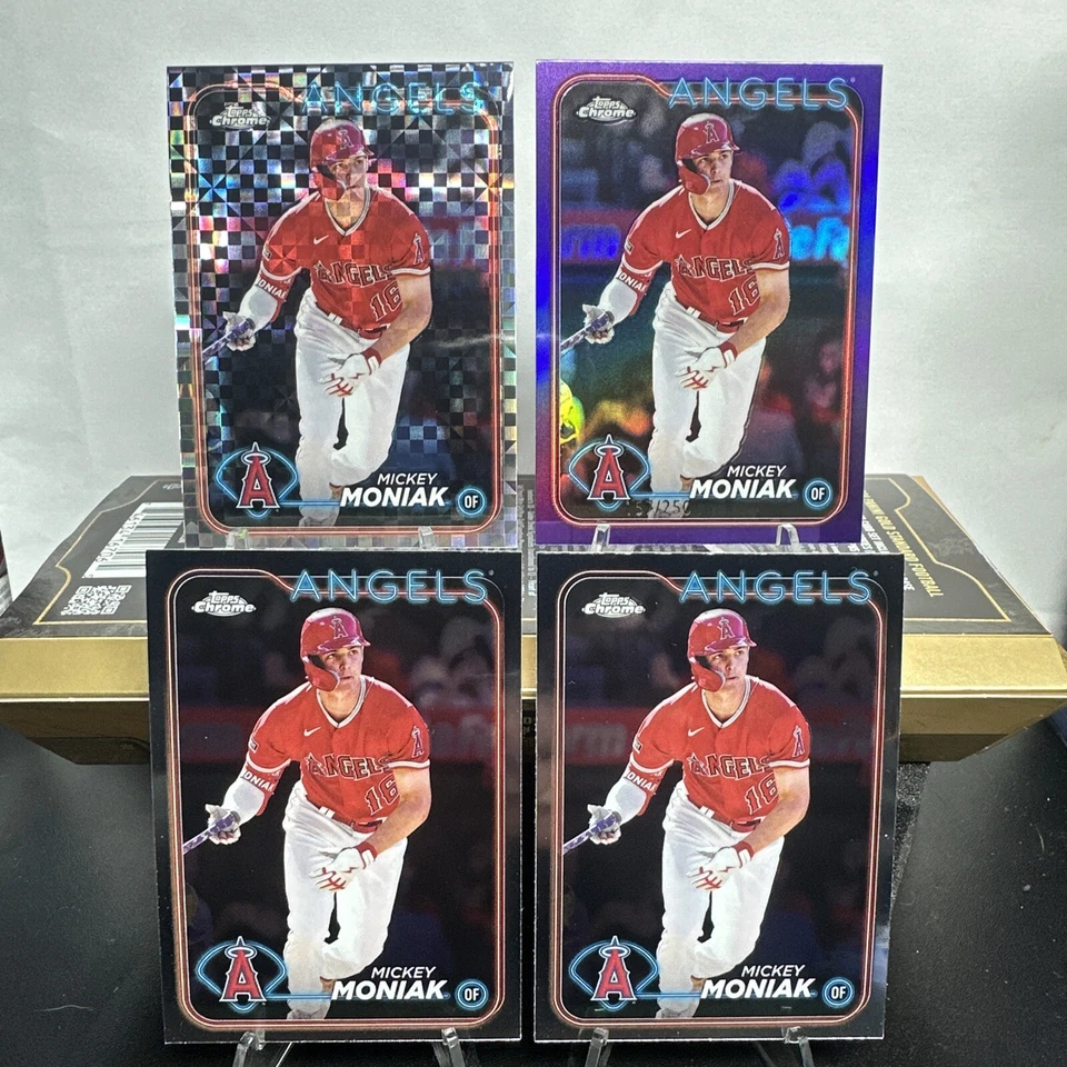 2024 Topps Chrome Mickey Moniak /250 Purple Refractor #51(+X-Factor And X2 Base) - Image 1 of 4