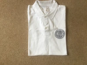 University of Compostella Santiago white cotton Polo shirt size XXL new - Picture 1 of 5