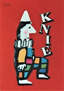 Original Vintage Poster KNIE SWISS CIRCUS 1956 Leupin - Bild 1 von 1