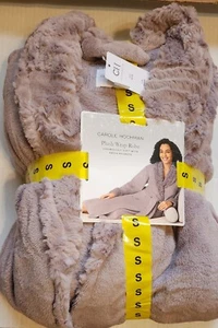 Neu mit Etikett Carole Hochman grauer Wickelmantel Größe Small - Bild 1 von 1